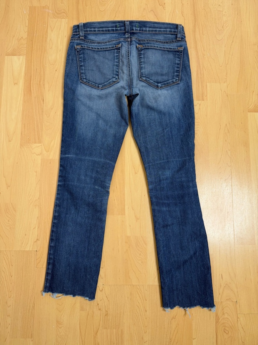 J Brand Blue Distressed Straight-Leg Jeans - Picture 3 of 11